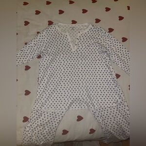 Roller Rabbit Blue Hearts Long Sleeve Pajama Set